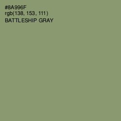 #8A996F - Battleship Gray Color Image